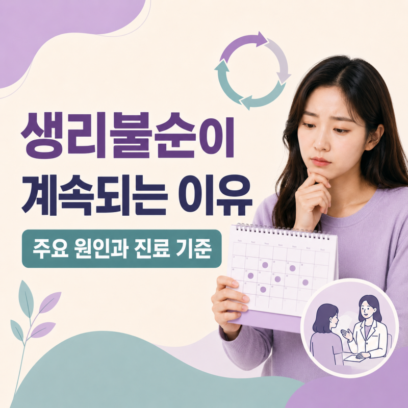 생리불순이 계속되는 이유는? 주요 원인과 산부인과 진료 기준