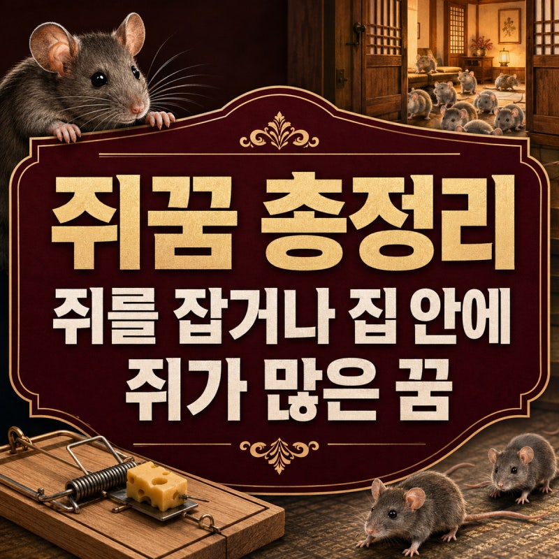 쥐꿈 총정리｜쥐를 잡거나 집 안에 쥐가 많은 꿈