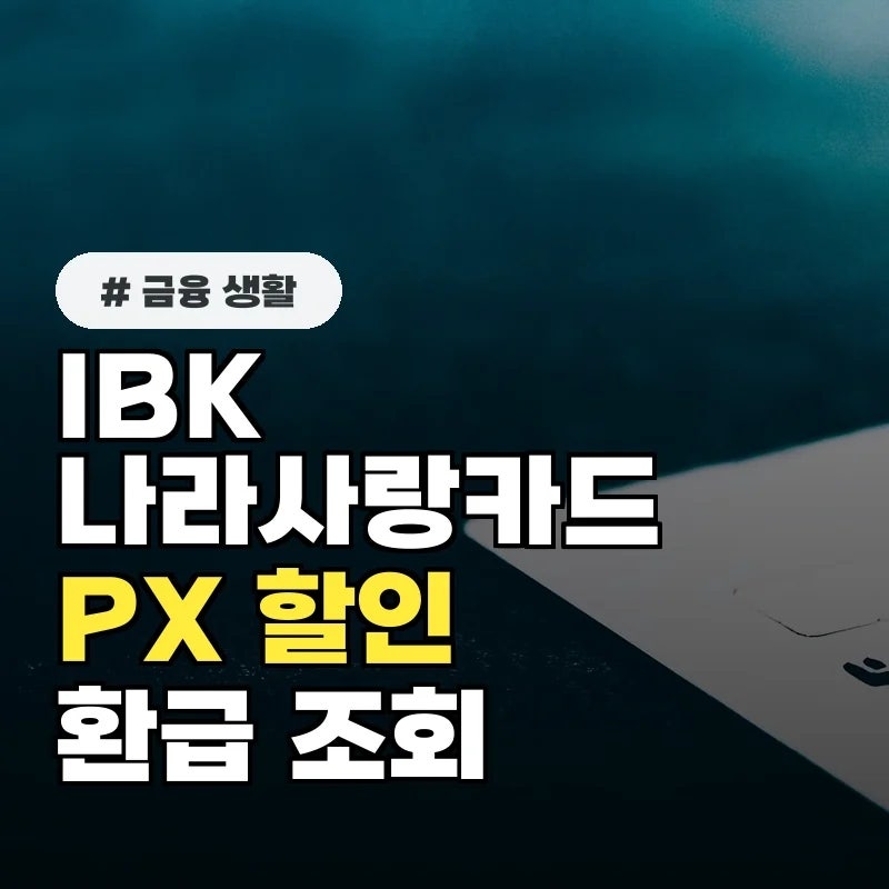 IBK 나라사랑카드 PX 할인 혜택, 환급액 조회 3분 만에 끝내는 법