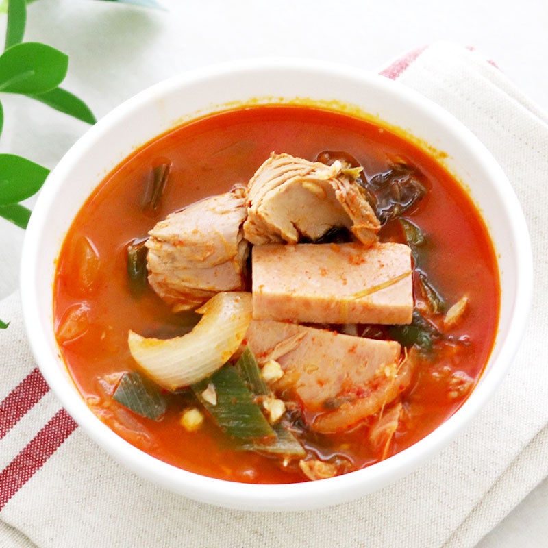 스팸 김치찌개 레시피, 참치 넣고 끓이는법