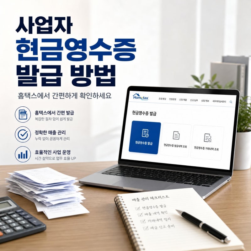 처음 사업하는 사람을 위한 현금영수증 발급 방법｜홈택스에서 매출 증빙·조회하기