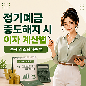 정기예금 중도해지 시 이자 계산법｜손해 최소화하는 법