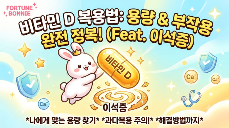이석증 필수 영양제 ㅡ 비타민D 에 적정용량과 부작용, 복용팁