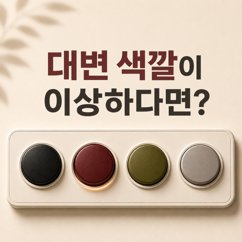 [대변 색깔이 이상하다면?]검은 변·혈변·초록색 변·회색 변 원인