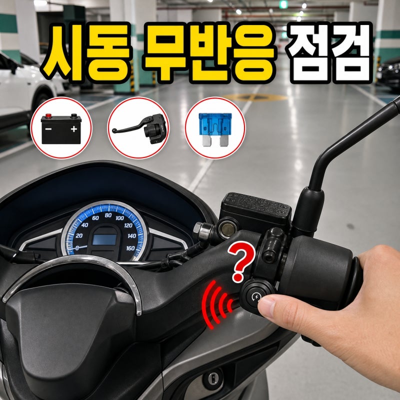 PCX125 시동 버튼 무반응, 스타터 릴레이보다 먼저 볼 6곳