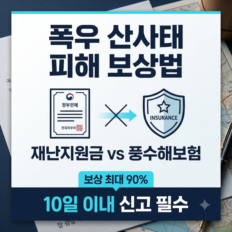 침수 피해 보상 완벽 정리 정부 재난지원금과 풍수해 지진재해보험 총정리
