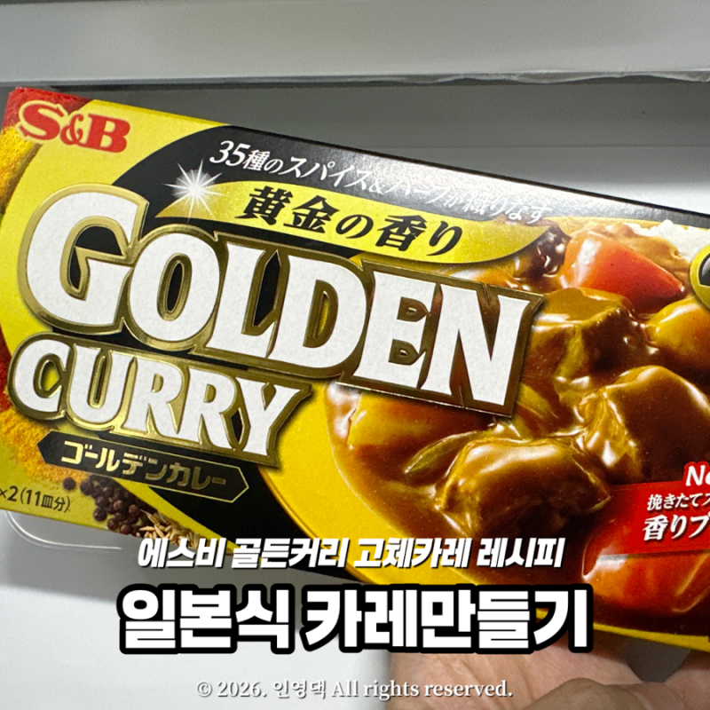 에스비 골든커리 매운맛으로 ‘일본식 카레’ 만들기 고체카레 간단한 레시피