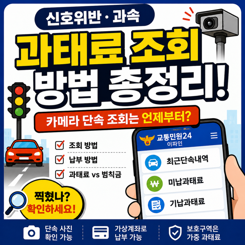 신호위반·과속 과태료 조회 방법｜카메라 단속 조회는 언제부터?