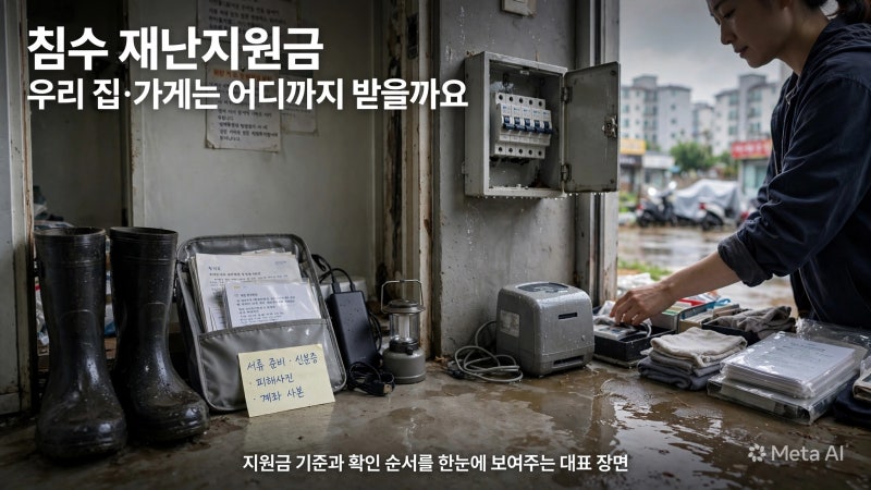 침수 재난지원금 총정리 주택 350만 원·소상공인 300만 원 기준