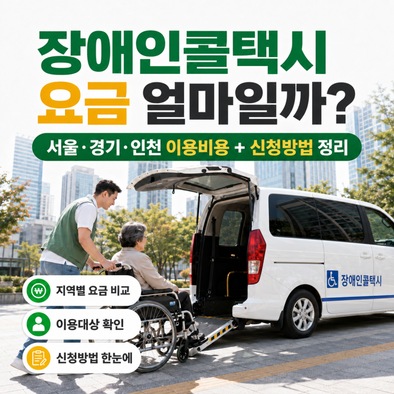 장애인콜택시 요금 얼마일까? 지역별 이용 비용과 신청방법 정리