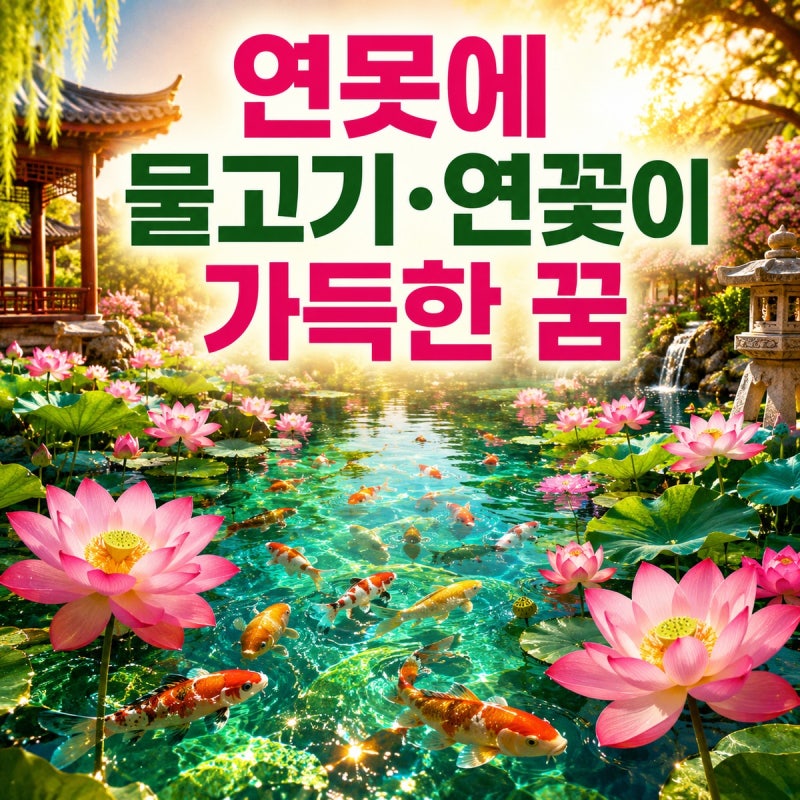 연못에 물고기와 연꽃이 가득한 꿈 해몽｜재물·결실·인연의 의미