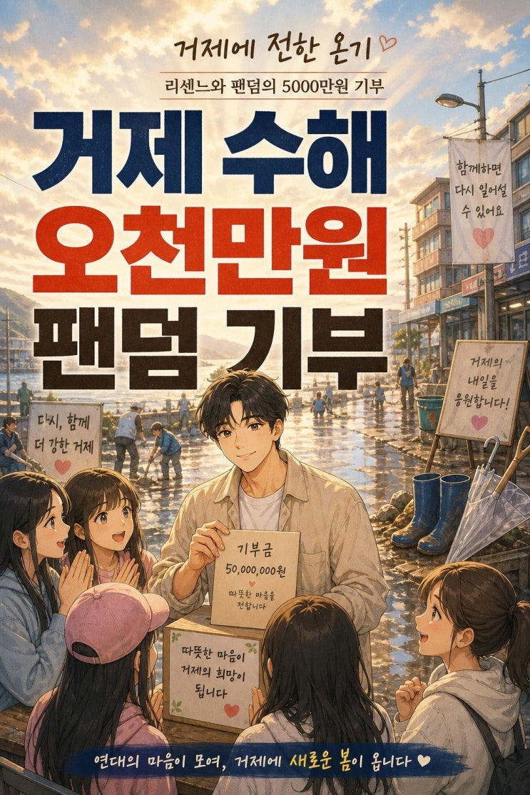 <b>리센느</b> 거제 수해 <b>5000만원 기부</b>, 팬덤 리마인이 만든 선한 영향력