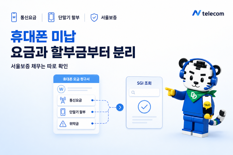 휴대폰 할부 연체, 서울보증 채무인지 통신요금부터 나눠봐야 합니다