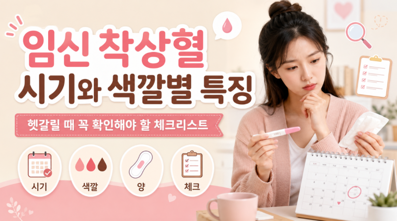 임신 착상혈 시기와 색깔별 특징, 헷갈릴 때 꼭 확인해야 할 체크리스트