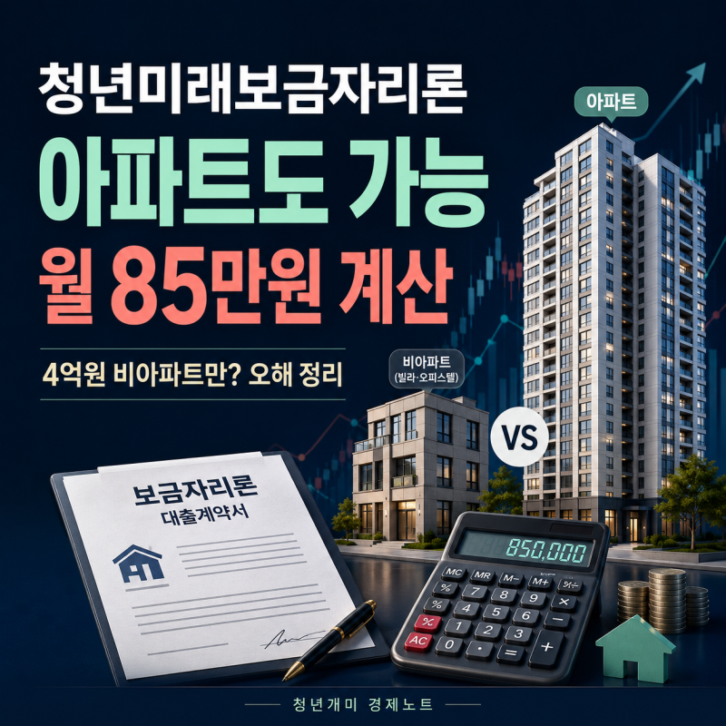 청년미래보금자리론 4억원 비아파트만? 아파트 가능·월 85만원 계산