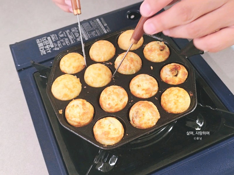 무쇠 주물팬 추천 활용도 좋은 렉타 타코야끼팬 가정용 무쇠팬
