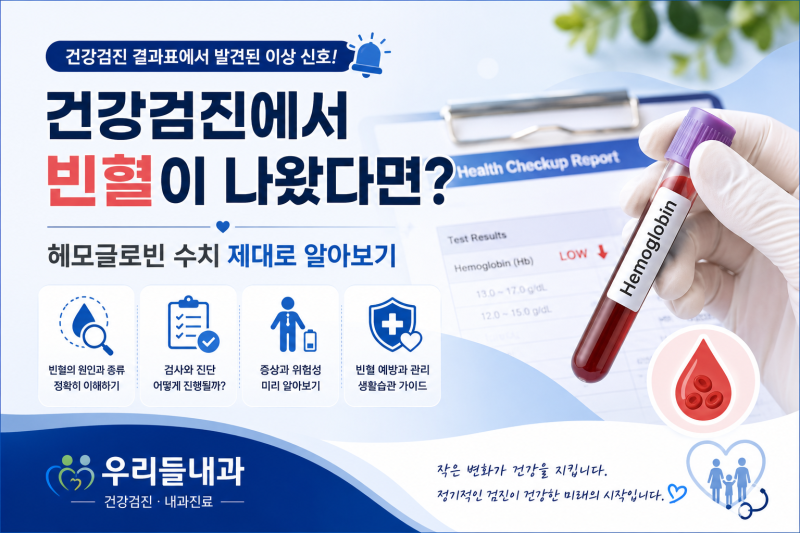 건강검진에서 빈혈이 나왔다면? 헤모글로빈 수치와 원인 알아보기