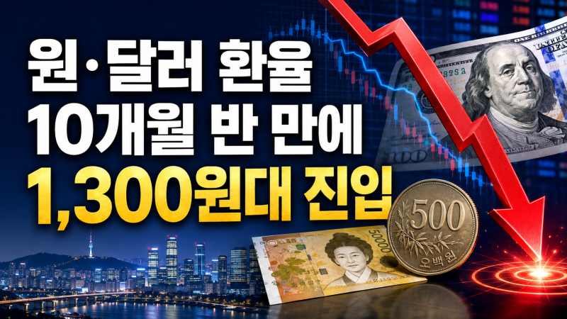 원·달러 환율 10개월 반 만에 1300원대 진입｜환율 하락 이유와 생활경제 영향