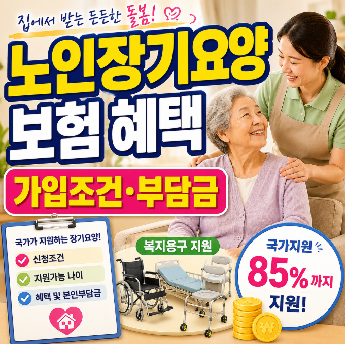 재가급여보험 가입조건과 가입나이, 부모님 장기요양 준비 본인부담금·복지용구 종류가 헷....