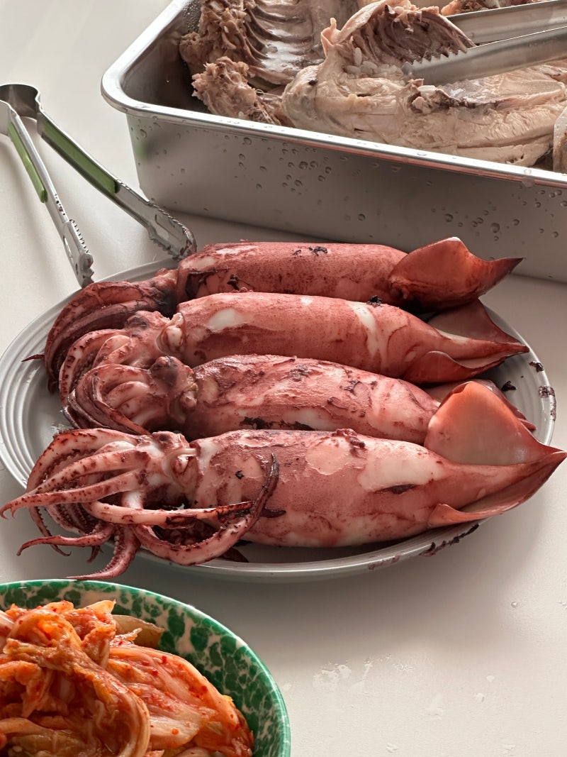 오징어통찜 - 오징어찌는시간, 뜸들이기, 뼈제거하기