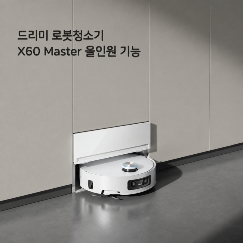 드리미 로봇청소기 X60 Master 올인원 기능 어디까지 될까?