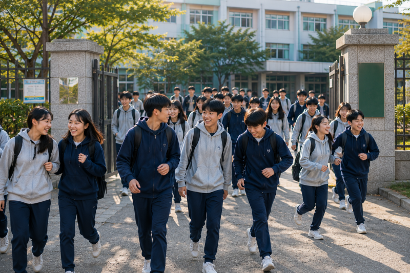 불편한 정장 교복 대신 후드집업 야구점퍼 형태의 편한 교복으로, 경기도교육청이 승인한 교....