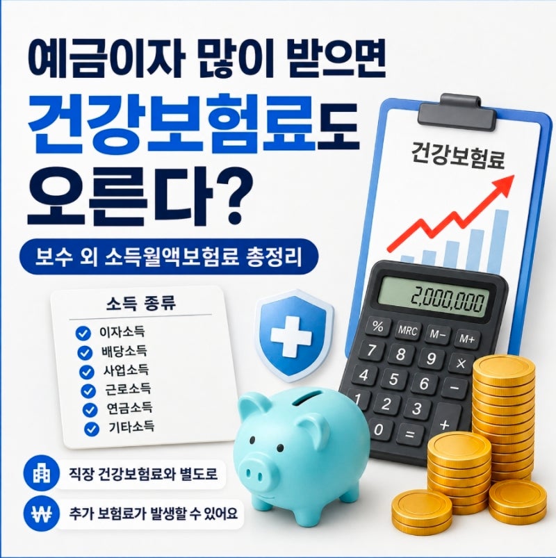 예금이자 많이 받으면 건강보험료도 오른다?｜보수 외 소득월액보험료 총정리