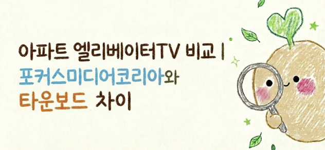 포커스미디어와 타운보드｜아파트 엘리베이터TV 비교, 디지털 생활정보 매체는 어떻게 달라....