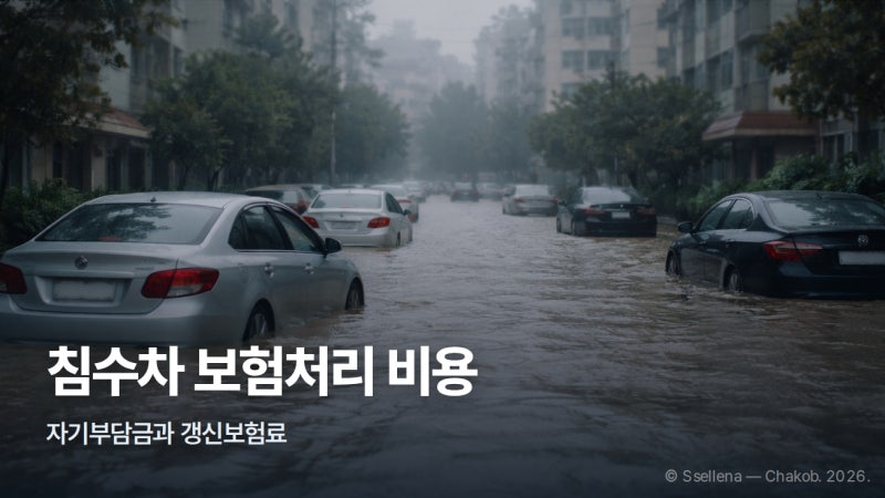 침수차 보험처리 비용, 자기부담금과 갱신보험료 정리 (자차만으로는 침수 보상이 되지 않습....