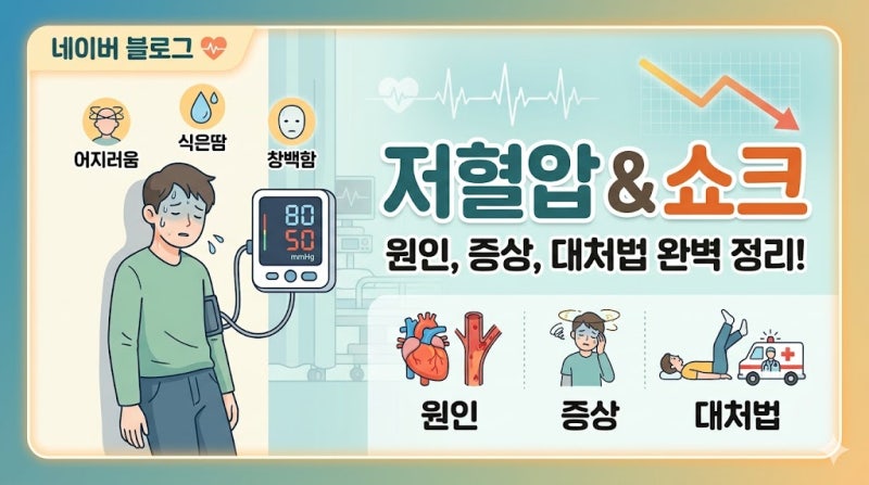 저혈압vs쇼크:정의,증상,원인,대처법 정리