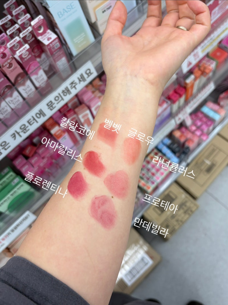 다이소 신상 네이처리퍼블릭 바이플라워 출시 입점 소식! 전색상 발색샷 추가 (글로우 립스....