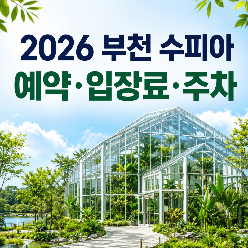2026 부천호수식물원 수피아 예약 방법｜입장료·운영시간·주차요금