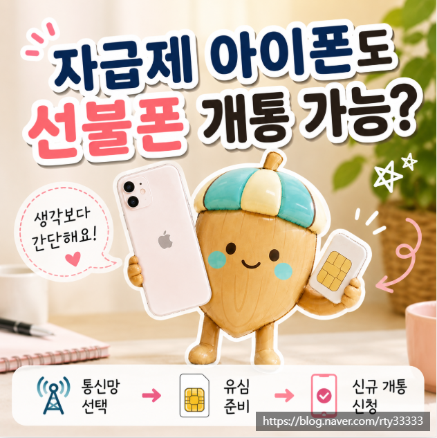 아이폰 자급제로 선불폰 개통할 수 있을까? 유심부터 신청 순서까지