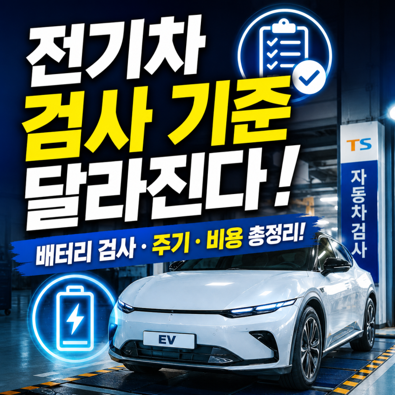 전기차 검사 기준 달라진다! 검사 주기·비용·항목·예약 방법 총정리