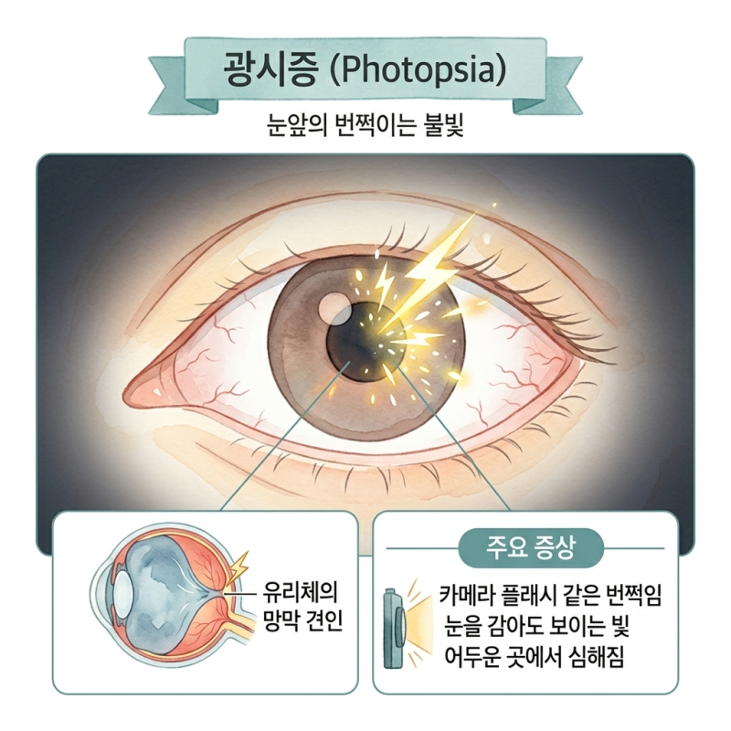 광시증 증상과 원인 눈앞이 번쩍일 때 비문증 동반 여부 확인법