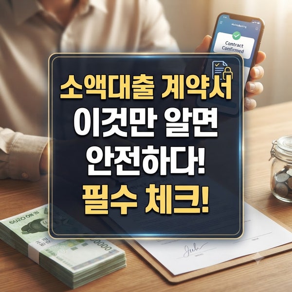 소액대출 계약서, 이것만 알면 안전하다!