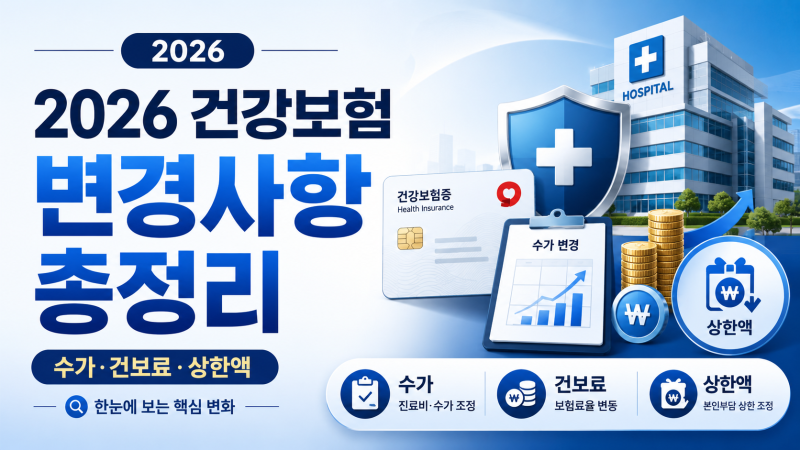 2026 건강보험 변경사항 총정리...(수가·건보료·상한액)