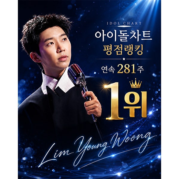 임영웅, 아이돌차트 평점랭킹 281주 연속 1위…8월 2주차 최다득표
