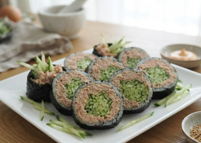 저칼로리 고단백 다이어트김밥! 참치오이김밥