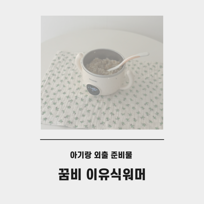 아기랑 이유식 외출 준비 꿈비 이유식 워머 직접 사용한 후기