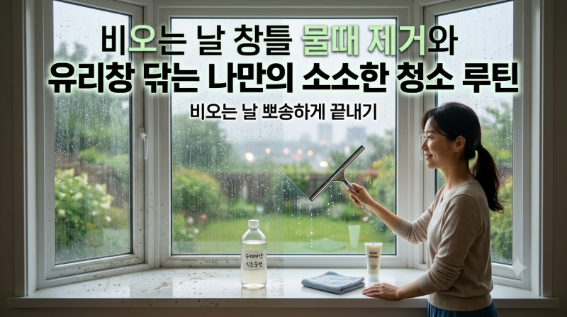비오는 날 창틀 물때 제거와 유리창 닦는 나만의 소소한 청소 루틴