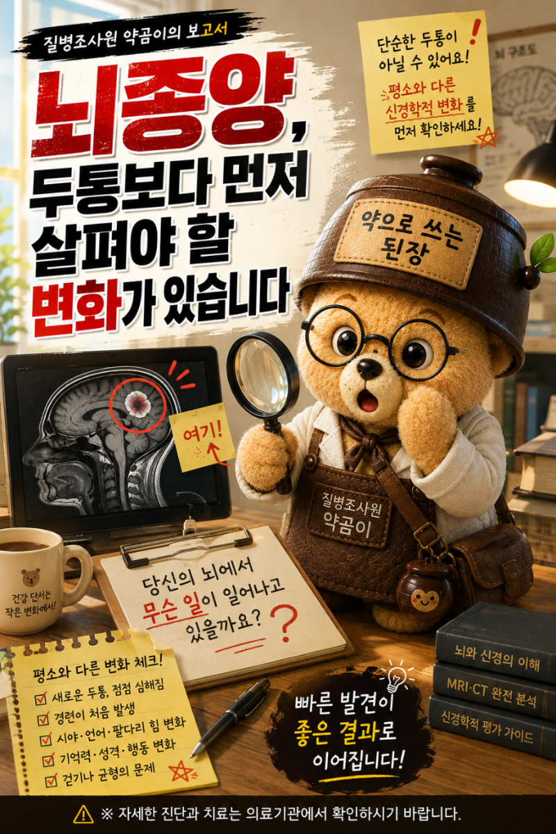 뇌종양, 두통보다 먼저 살펴야 할 변화가 있습니다