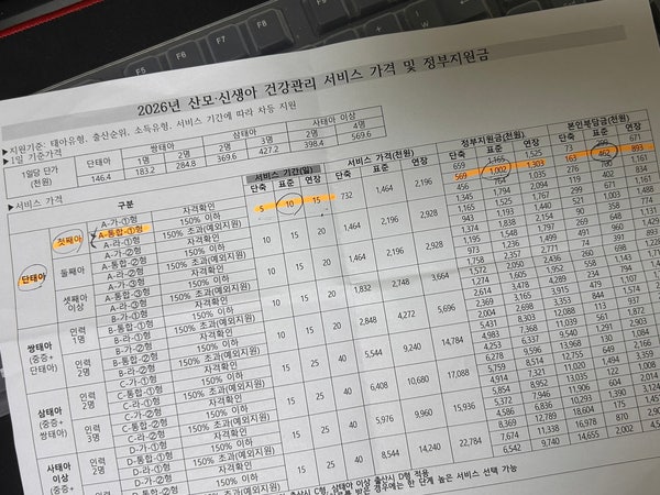 산후도우미 정부 지원 보건소 가서 신청하는 방법