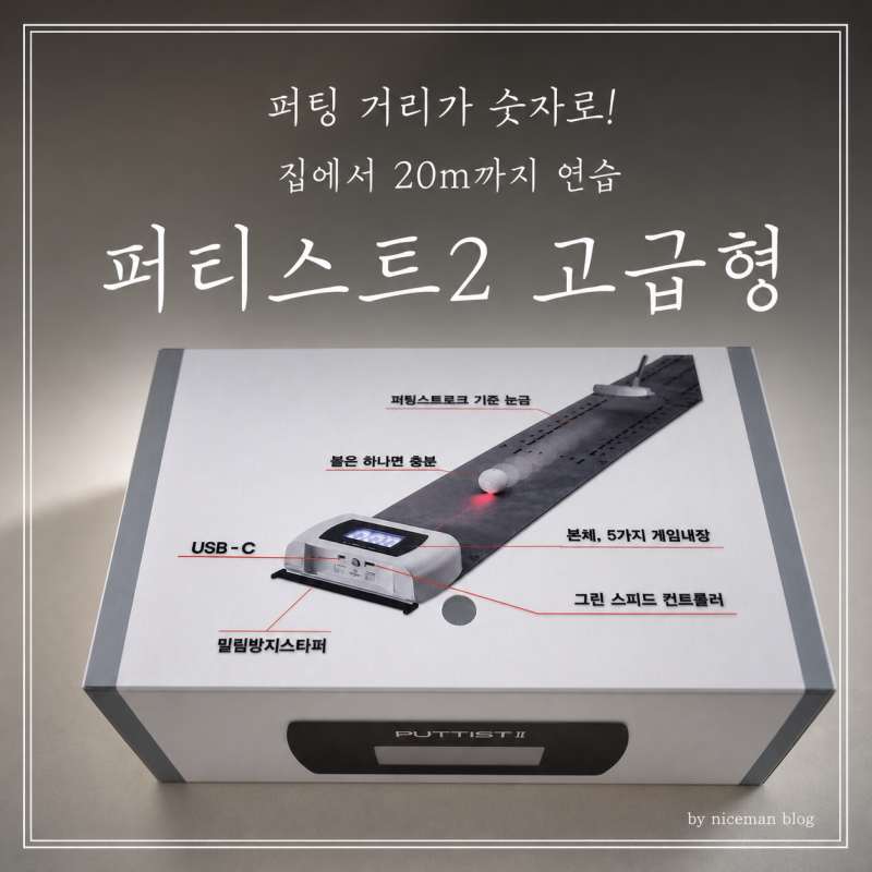 퍼팅연습기 골프퍼팅연습 퍼티스트2 고급형, 집에서 거리감 잡아본 후기