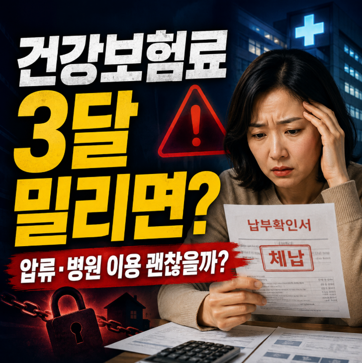 건강보험료 몇 달 밀리면 어떻게 될까? 연체금·압류·급여제한·분할납부 총정리