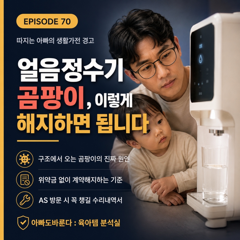 얼음정수기 곰팡이 나왔는데 위약금 없이 계약해지 할 수 있을까요