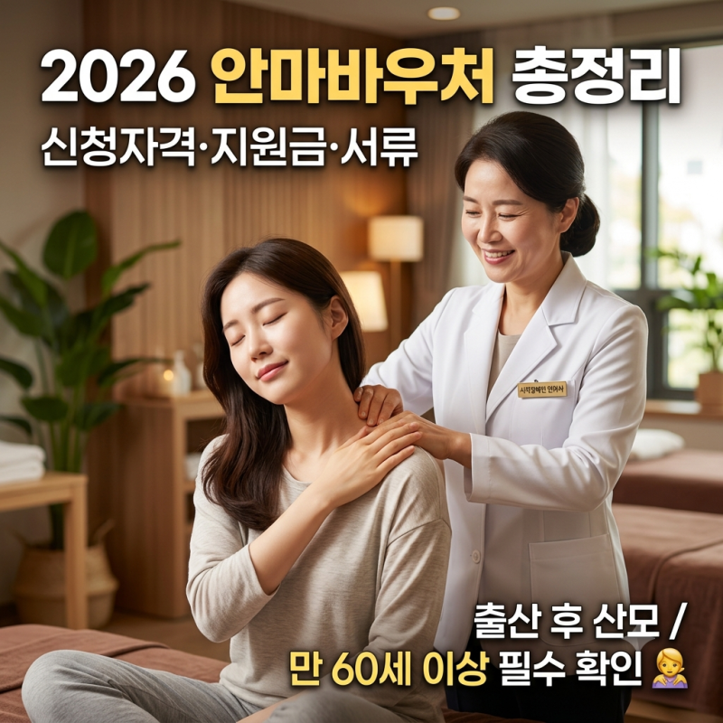 2026 시각장애인 안마서비스 부모님 안마바우처 신청, 200만 원 현금 지급으로 오해하면 안 되....