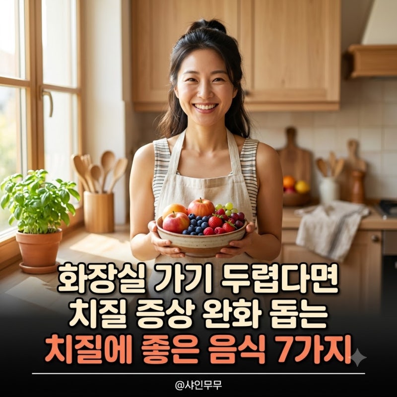 "화장실 가기 두렵다면" 치질에 좋은 음식 7가지와 증상 완화 식단 가이드