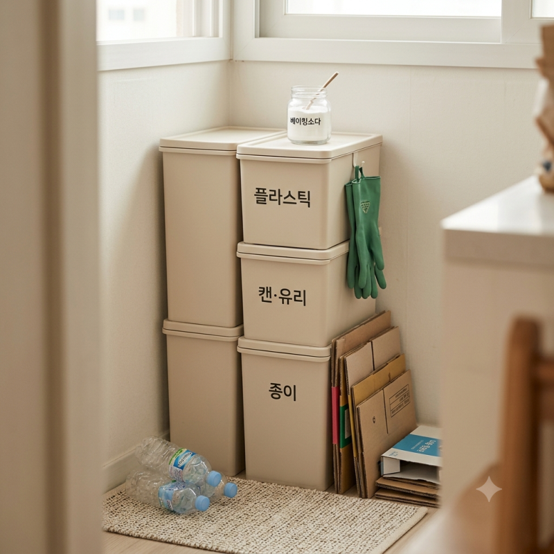 자취방 분리수거함 냄새 안 나게 구획 나누어 관리하는 법
