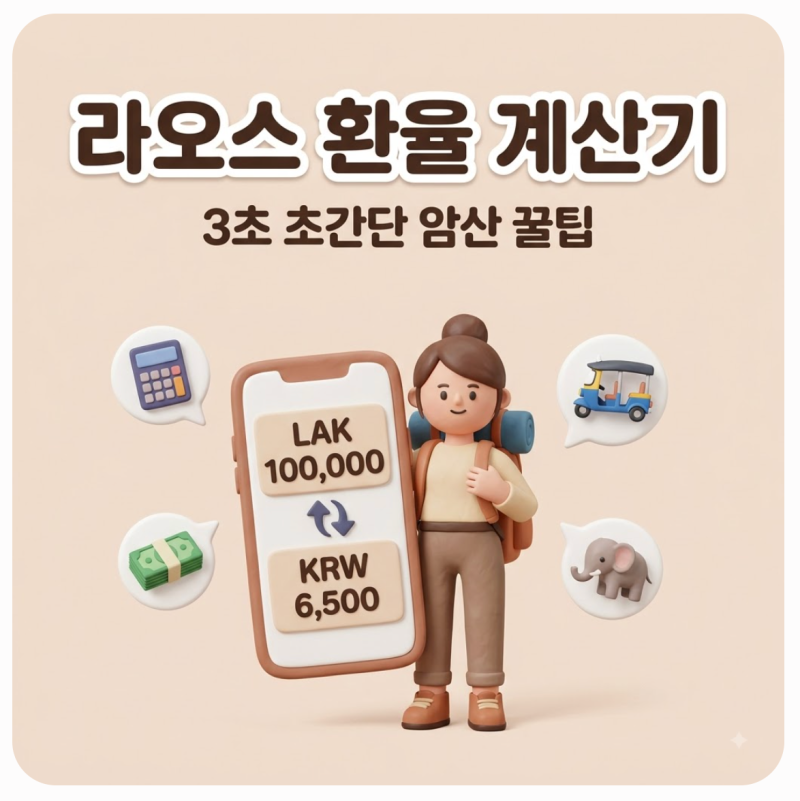 라오스 환율계산기 사용 방법 낍 LAK 초간단 계산법 팁 실시간 조회